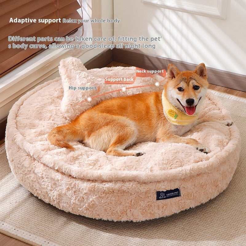 Cloud Nest  Round Plush Pet Bed – Removable & Washable Calming Nest