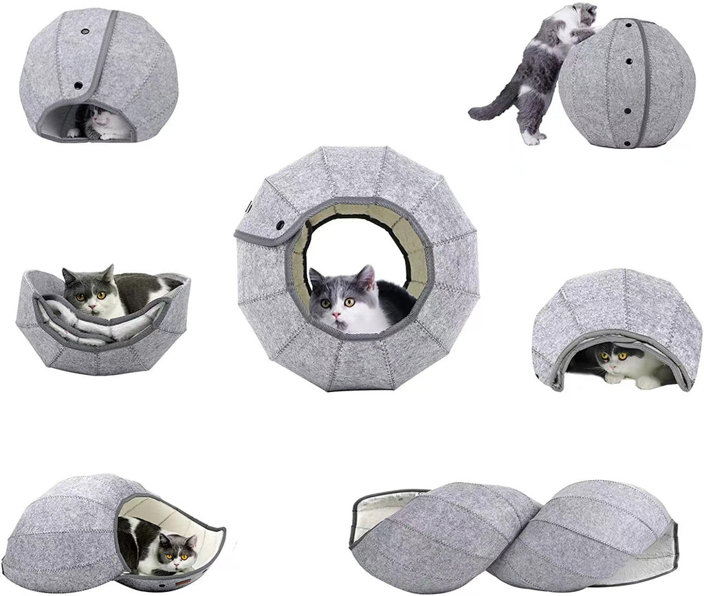 Cuddle Pod Foldable Pet Nest – Breathable & Cozy Hideaway