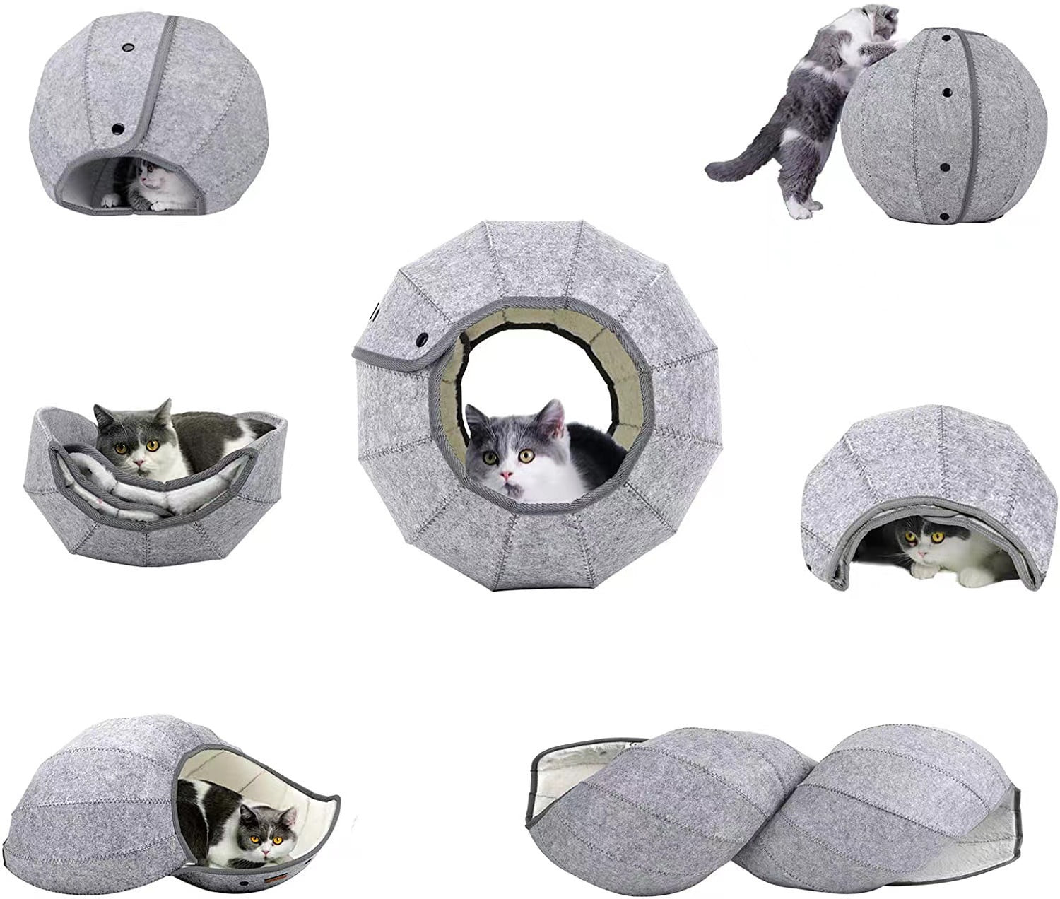 Cuddle Pod Foldable Pet Nest – Breathable & Cozy Hideaway