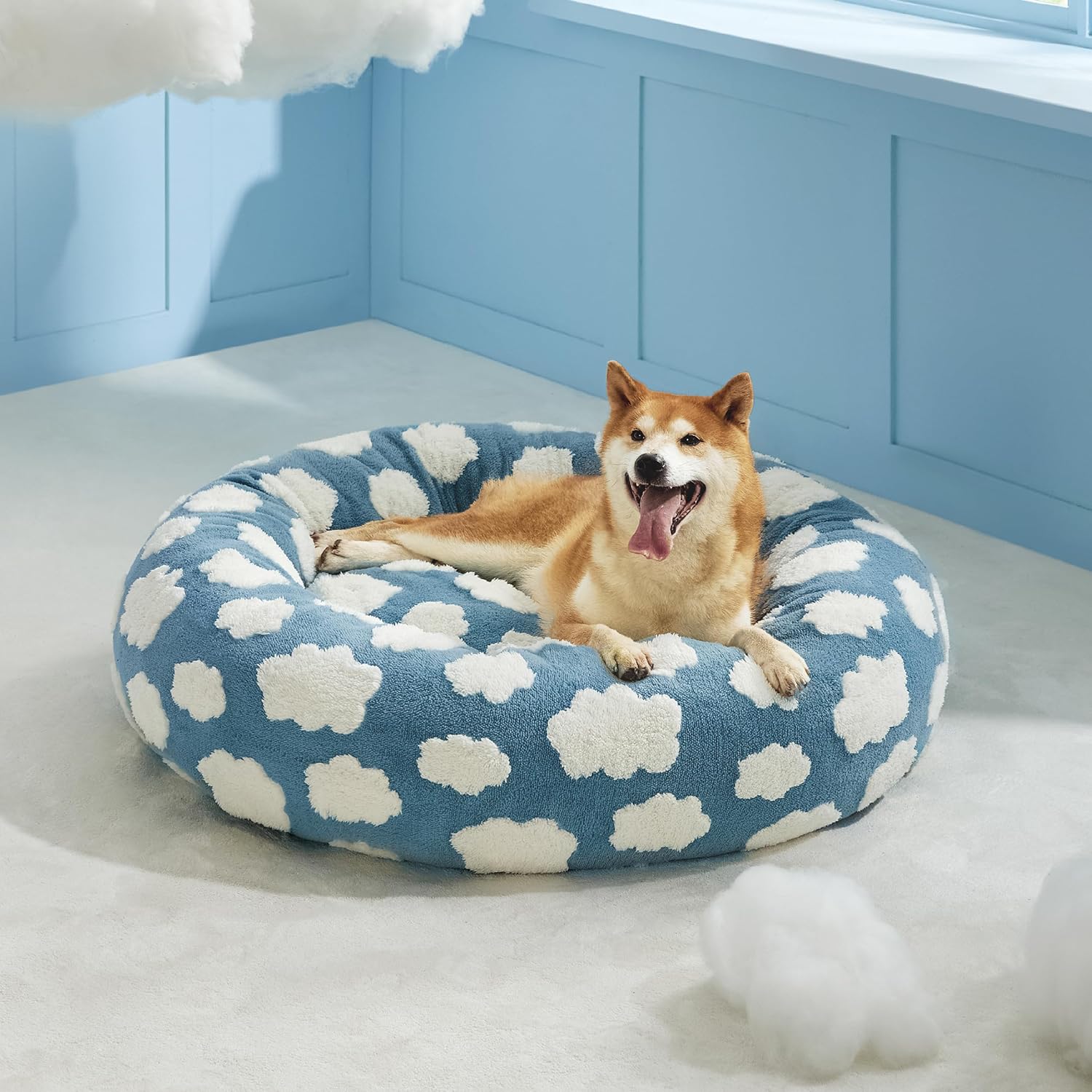 Cuddle Nest Round Plush Pet Bed