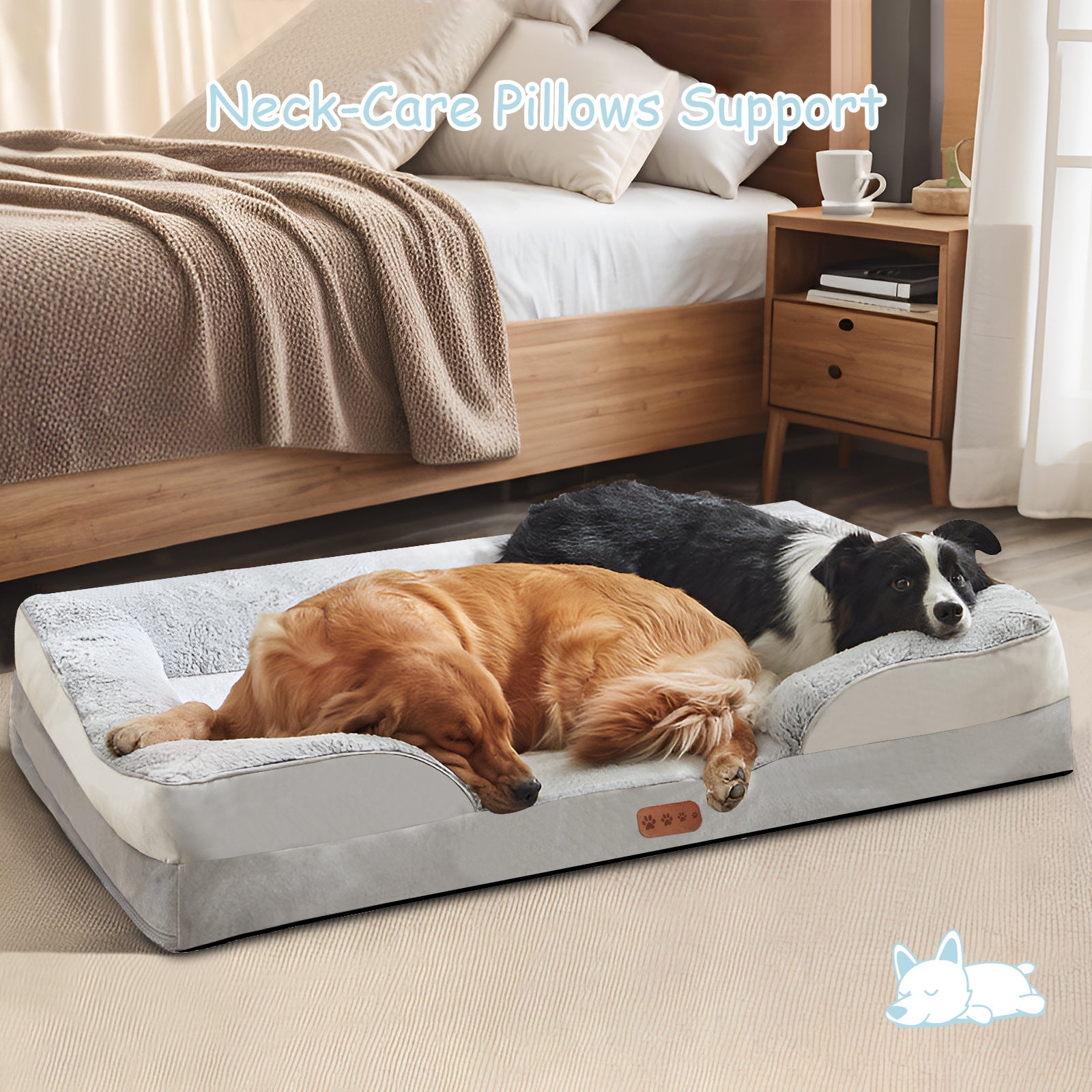 AllSeason OrthoNest Memory Foam Pet Bed – Removable Cover