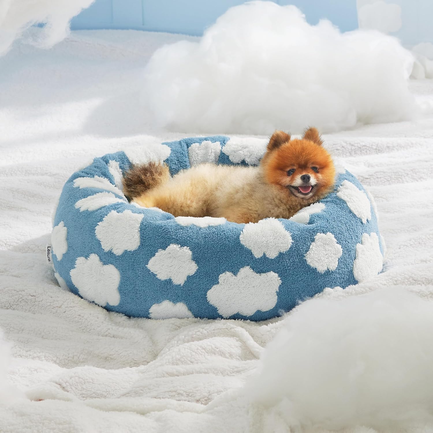 Cuddle Nest Round Plush Pet Bed