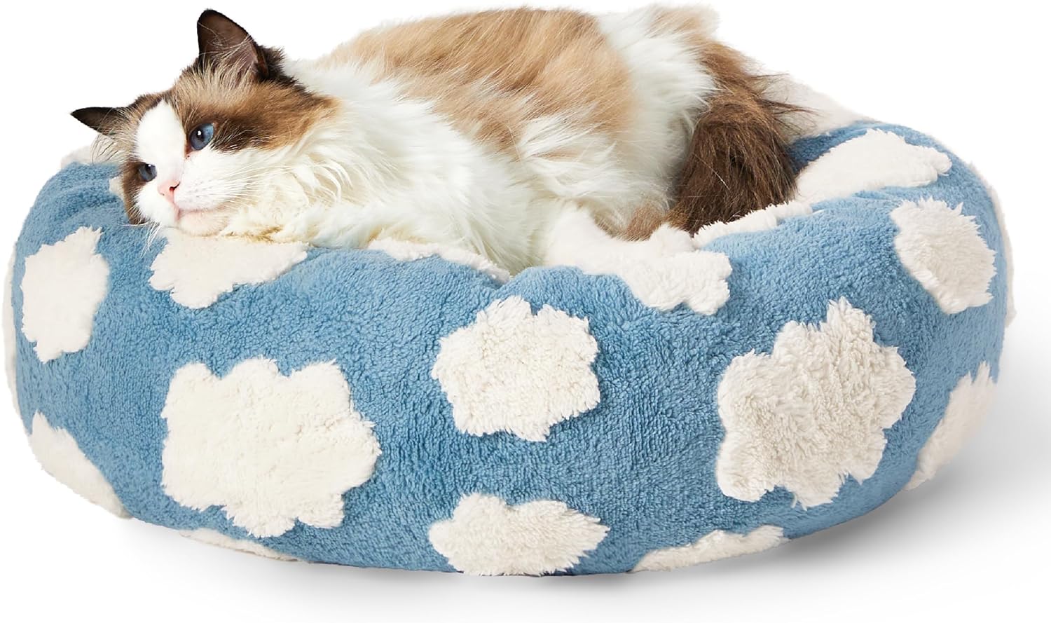 Cuddle Nest Round Plush Pet Bed