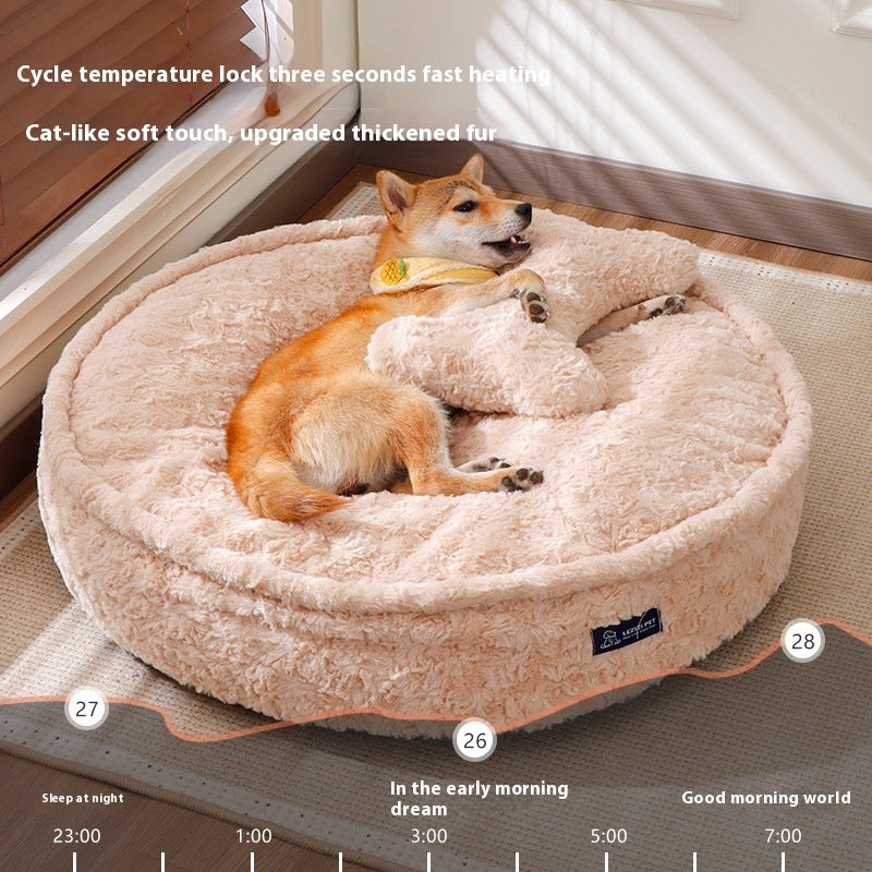 Cloud Nest  Round Plush Pet Bed – Removable & Washable Calming Nest