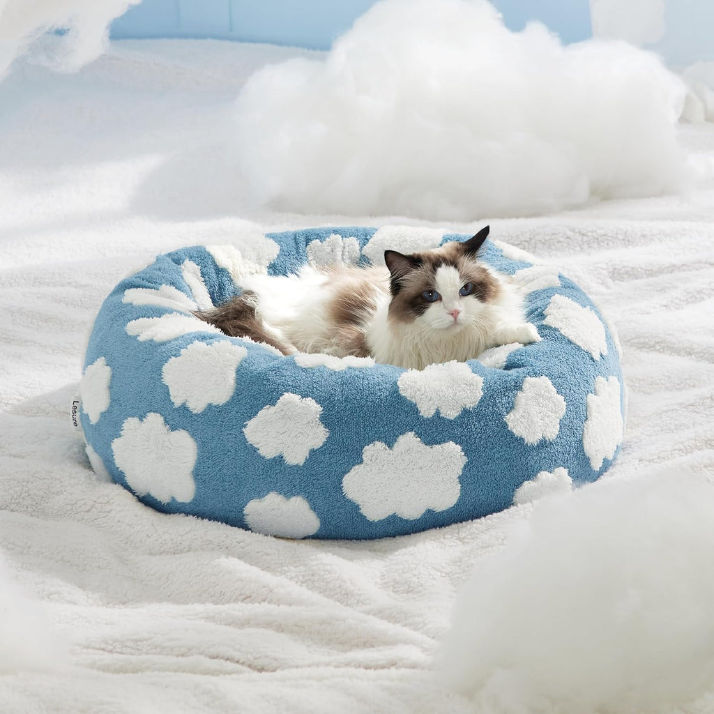 Cuddle Nest Round Plush Pet Bed