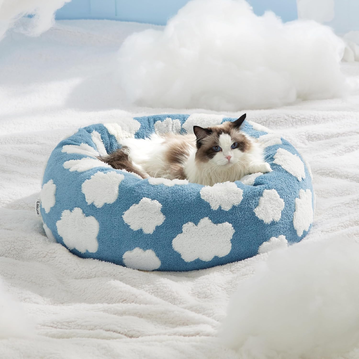 Cuddle Nest Round Plush Pet Bed