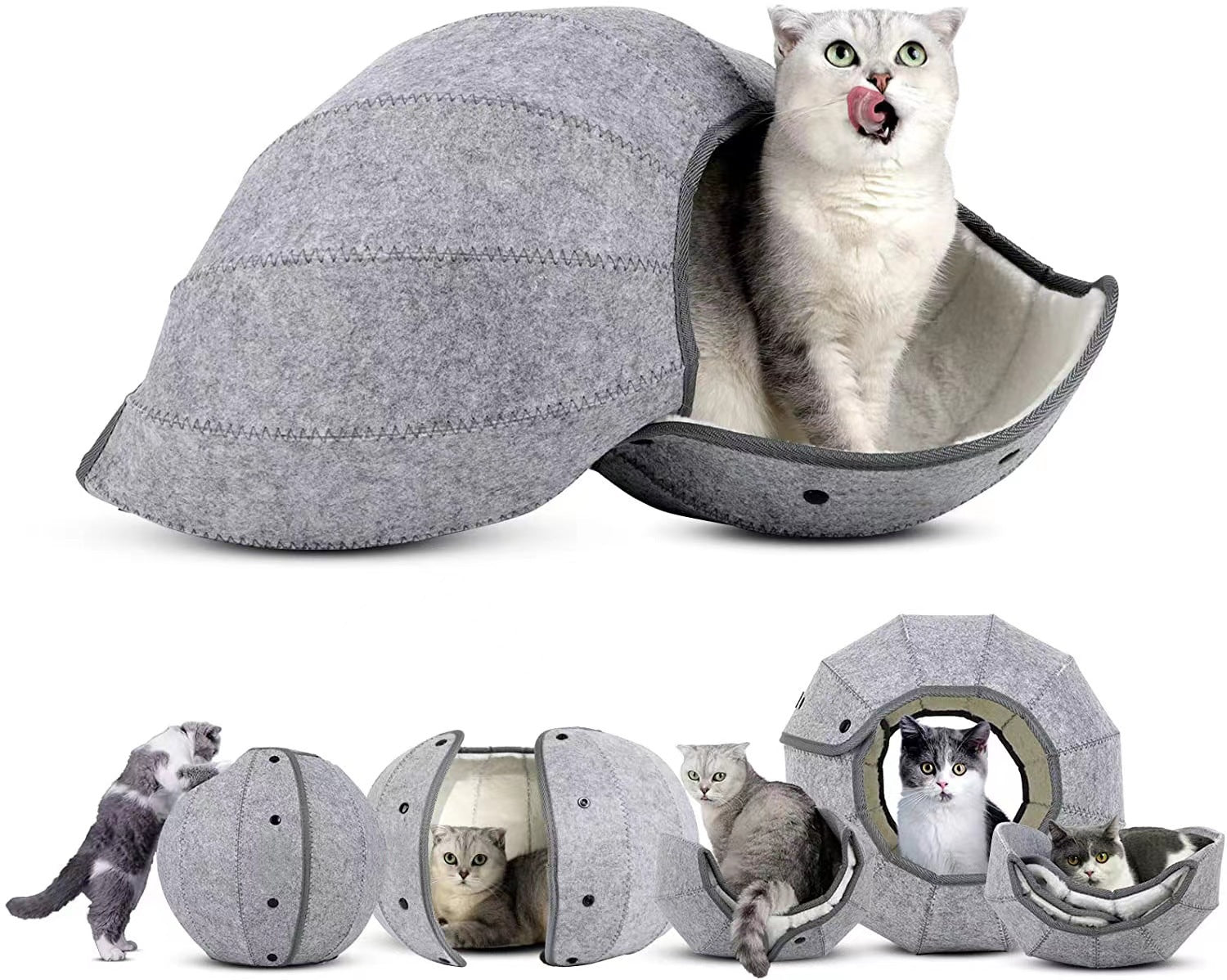 Cuddle Pod Foldable Pet Nest – Breathable & Cozy Hideaway